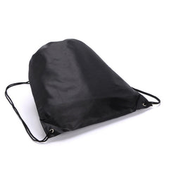 Widened and Long Black Drawstring Bag