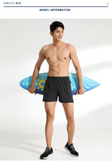 Men's Running Fake Two-piece Sports Shorts