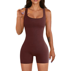 Women's Tight Ribbed Yoga Jumpsuit