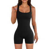 Women's Tight Ribbed Yoga Jumpsuit