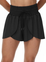2 in 1 High Waisted Flowy Athletic Shorts for Women