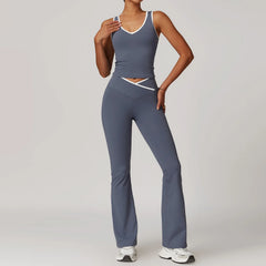 Sportswear Gym Tracksuit High Waist Leggings Sports Bra