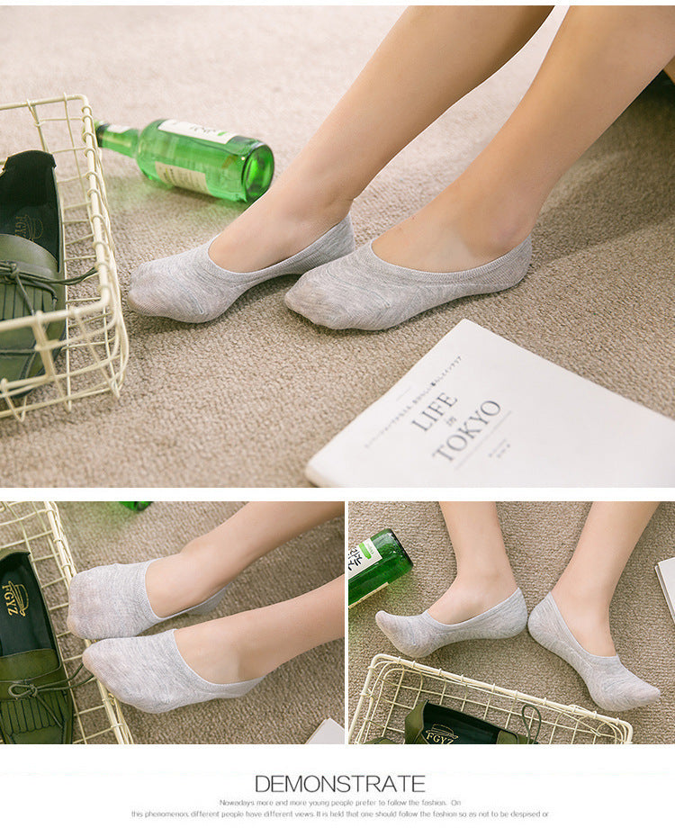 Women's Low Cut Shallow Mouth Leisure Boat Socks