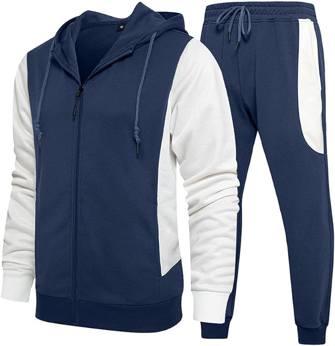 Men's Hooded Athletic Tracksuit Casual 2 Pieces