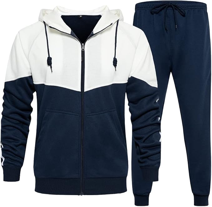 Men's Hooded Athletic Tracksuit Casual 2 Pieces