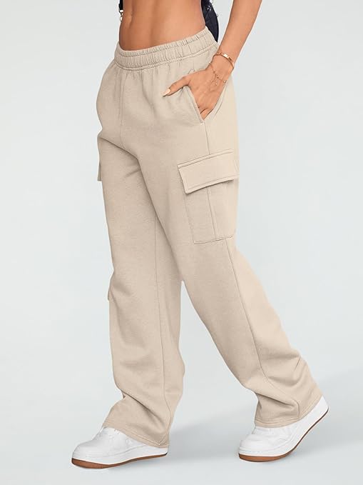 AUTOMET Womens Cargo Sweatpants