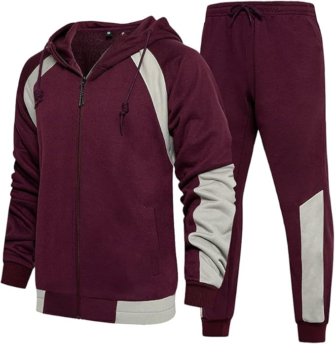 Men's Hooded Athletic Tracksuit Casual 2 Pieces