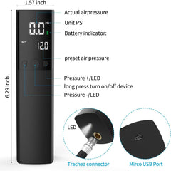 Smart Air Pump Portable Fast Ball Inflation with Precise Pressure Gauge and Digital LCD Display