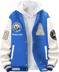 Men's Letter Print Varsity Jacket