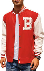 Wool Blend Letterman Men's Bomber Jacket