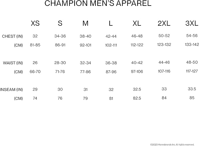 Champion Men'S Tshirt, Classic Long Sleeve