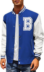 Wool Blend Letterman Men's Bomber Jacket