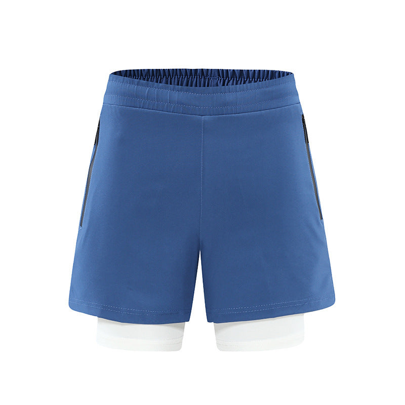 Men's Running Fake Two-piece Sports Shorts