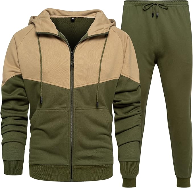 Men's Hooded Athletic Tracksuit Casual 2 Pieces