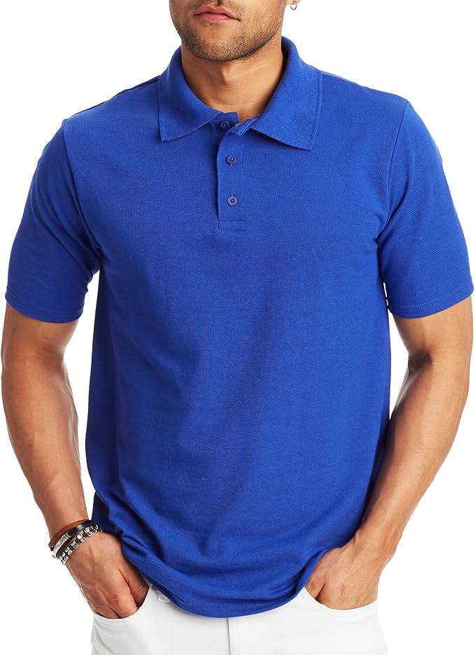 Hanes Men’s X-Temp Short Sleeve Polo Shirt, Midweight Men's Shirt