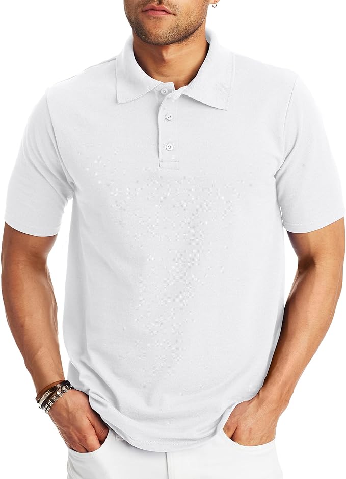 Hanes Men’s X-Temp Short Sleeve Polo Shirt, Midweight Men's Shirt