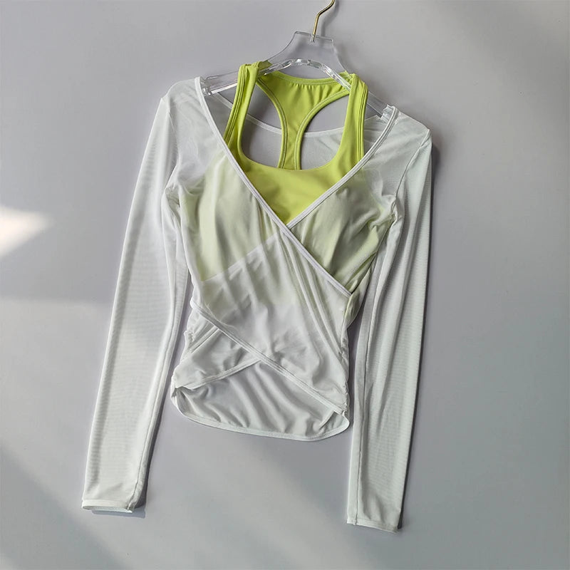 Sexy Mesh Slimming Yoga Suit for Women