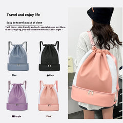 Drawstring Large Capacity Dry Wet Separation Backpack